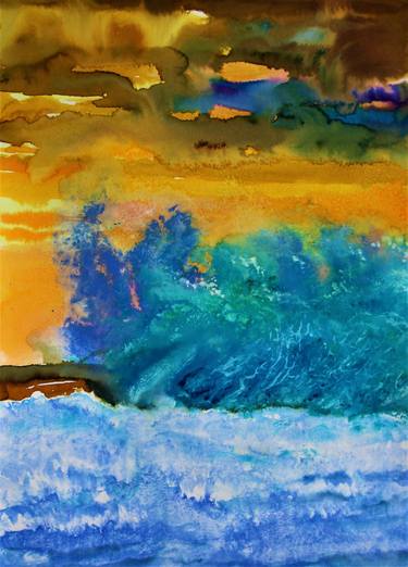 Original Expressionism Seascape Paintings by Magdalena Kalieva