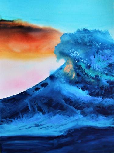 Print of Expressionism Seascape Paintings by Magdalena Kalieva