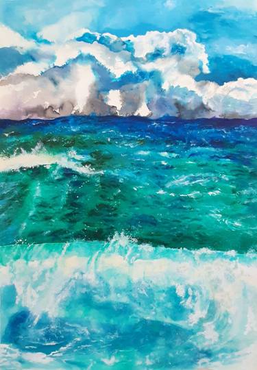 Print of Seascape Paintings by Magdalena Kalieva