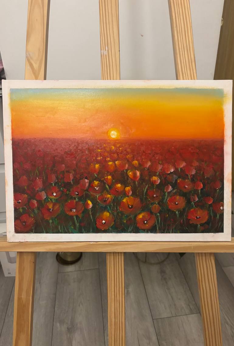 Original Expressionism Floral Painting by Samjhana Thapa