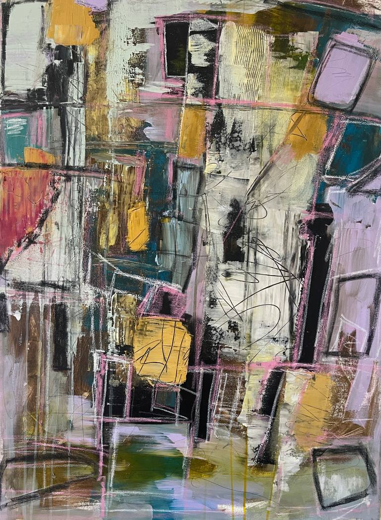 Original Abstract Painting by Rachael Caskey | Abstract Art on Canvas | The Queen's Gambit