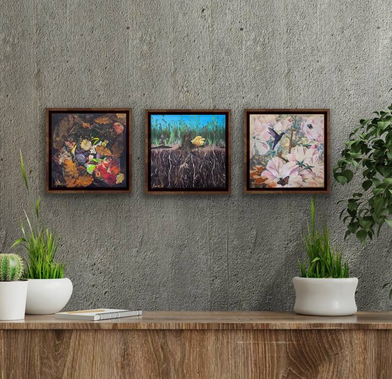 Original Symbolism Nature Mixed Media by Mariel Sol