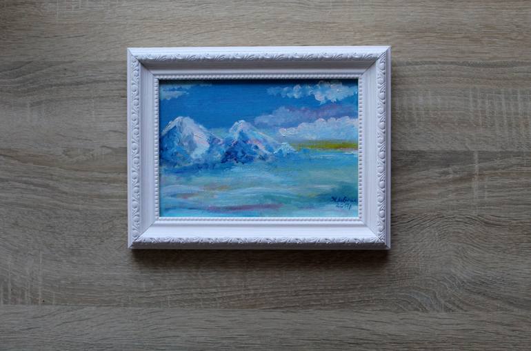 Original Minimalism Nature Painting by Nataliia Shpyrka