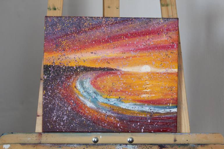 Original Abstract Seascape Painting by Nataliia Shpyrka