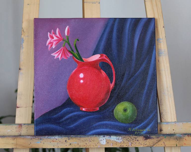 Original Realism Still Life Painting by Nataliia Shpyrka