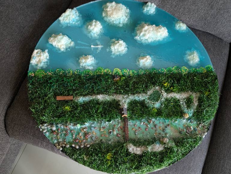Original Art Nouveau Landscape Mixed Media by Deshna Jain