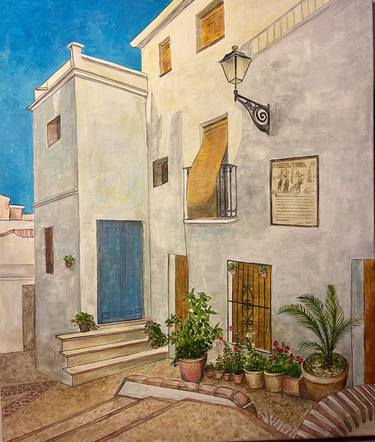 Original Figurative Architecture Painting by Chloé De Vence