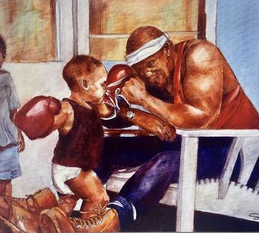 Original Classicism Sports Painting by Chloé De Vence