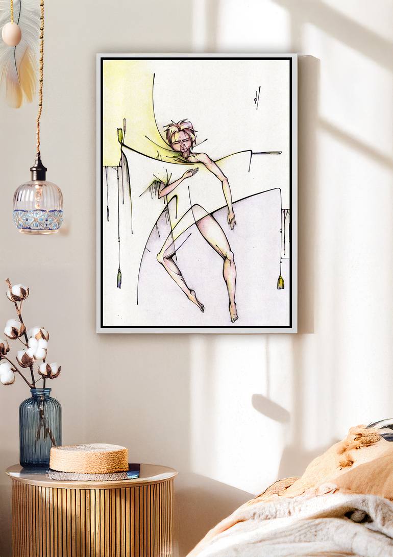 Original Symbolism Fantasy Mixed Media by Kirin Arts