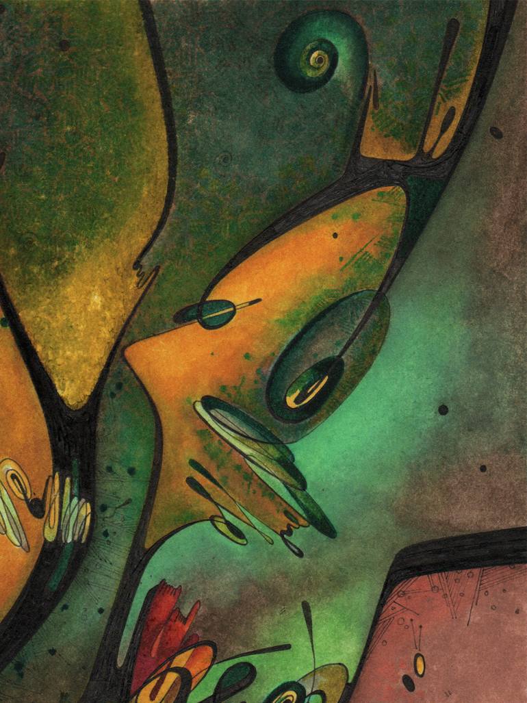 Original Symbolism Fantasy Mixed Media by Kirin Arts