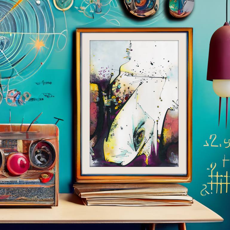 Original Symbolism Abstract Mixed Media by Kirin Arts