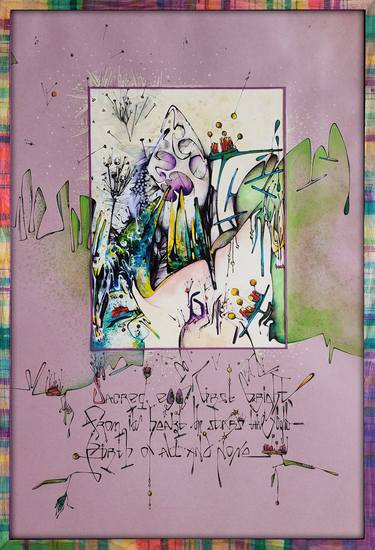 Original Symbolism Fantasy Mixed Media by Kirin Arts