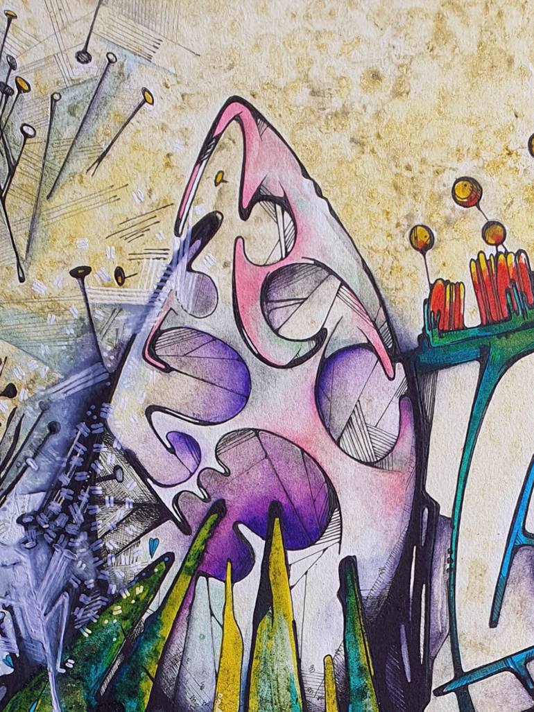 Original Symbolism Fantasy Mixed Media by Kirin Arts
