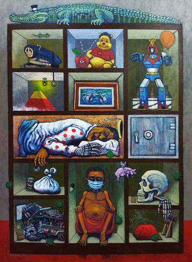 Print of Surrealism Political Paintings by Paul Hilario