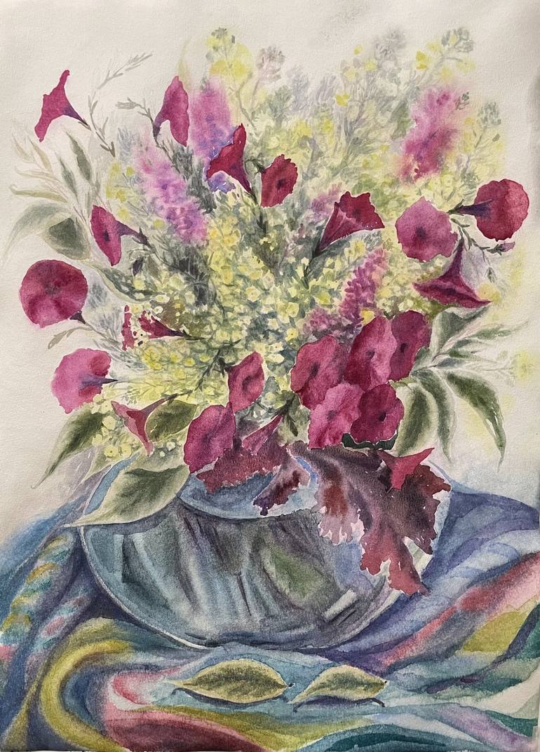 Print of Realism Floral Paintings by Nadi Zhirnova