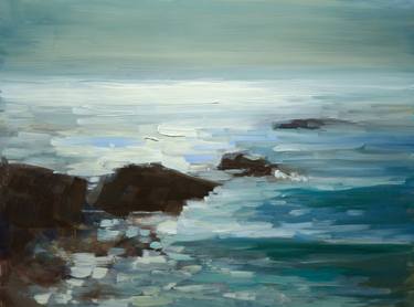Original Impressionism Seascape Paintings by Timon Sloane