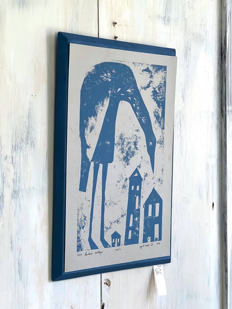 Original Abstract Animal Printmaking by Ugnė Rudinskaitė