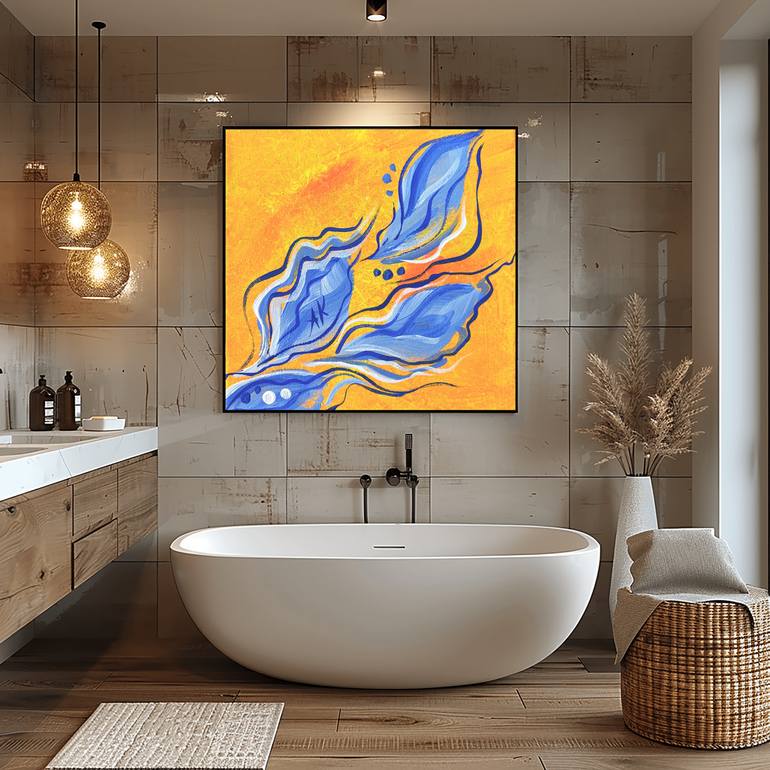 Original Abstract Floral Painting by Anastasia Kokler