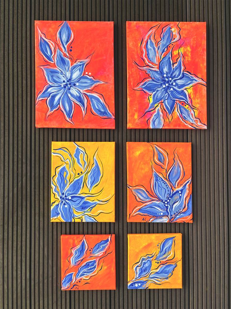 Original Abstract Floral Painting by Anastasia Kokler