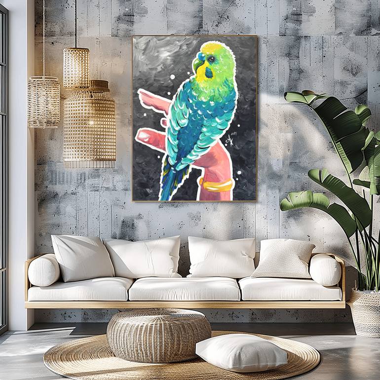 Original Abstract Animal Painting by Anastasia Kokler