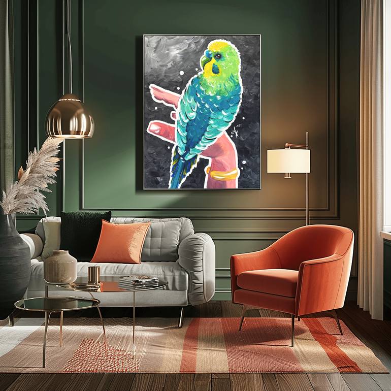 Original Abstract Animal Painting by Anastasia Kokler