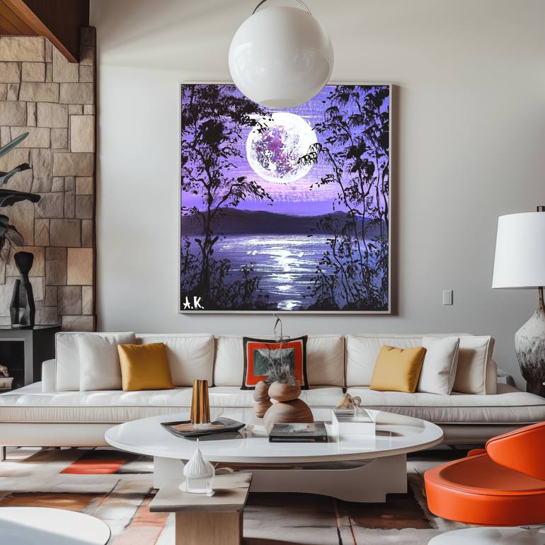 Original Art Deco Landscape Painting by Anastasia Kokler