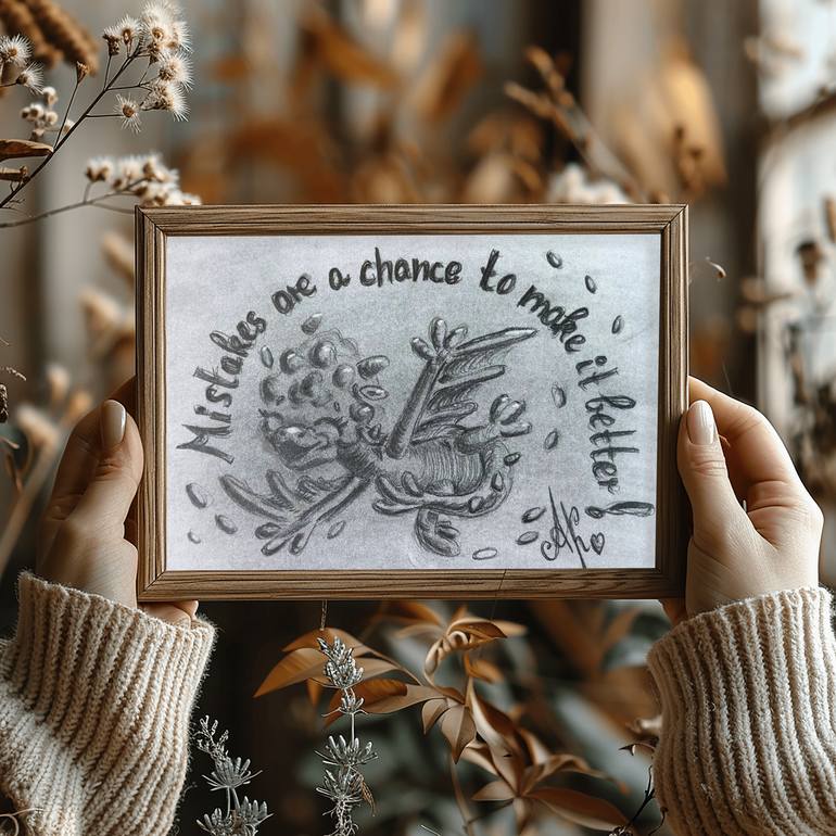 Original Abstract Children Drawing by Anastasia Kokler