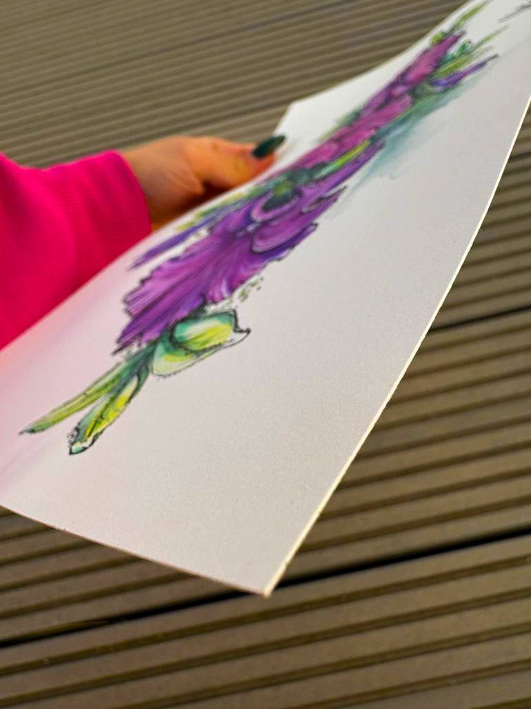 Original Art Nouveau Botanic Painting by Anastasia Kokler