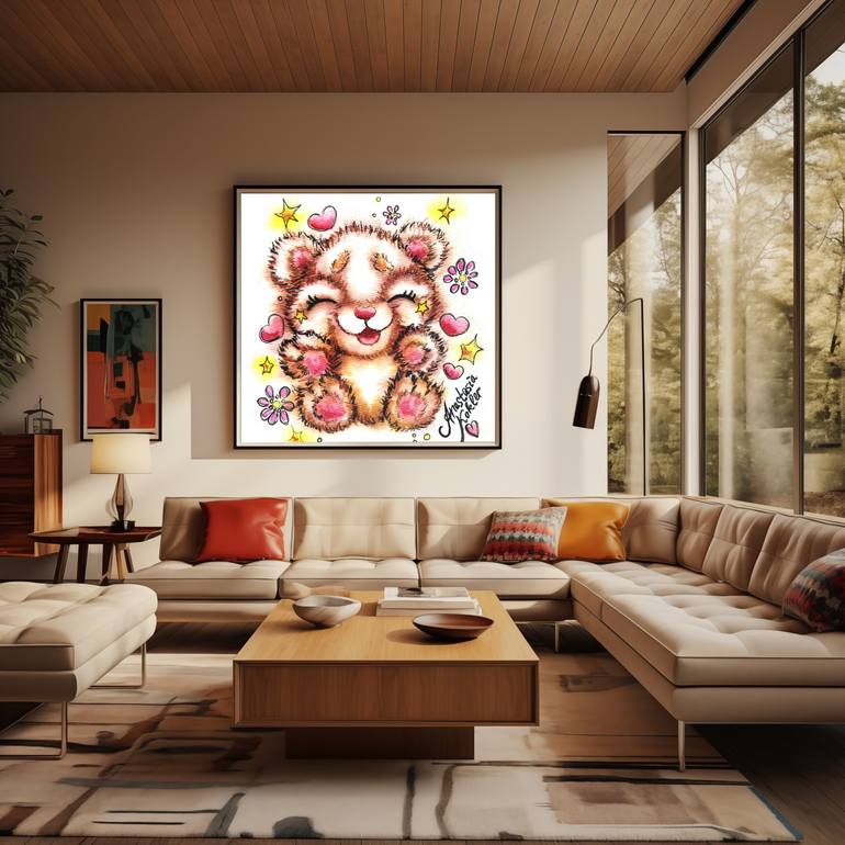 Original Abstract Animal Painting by Anastasia Kokler