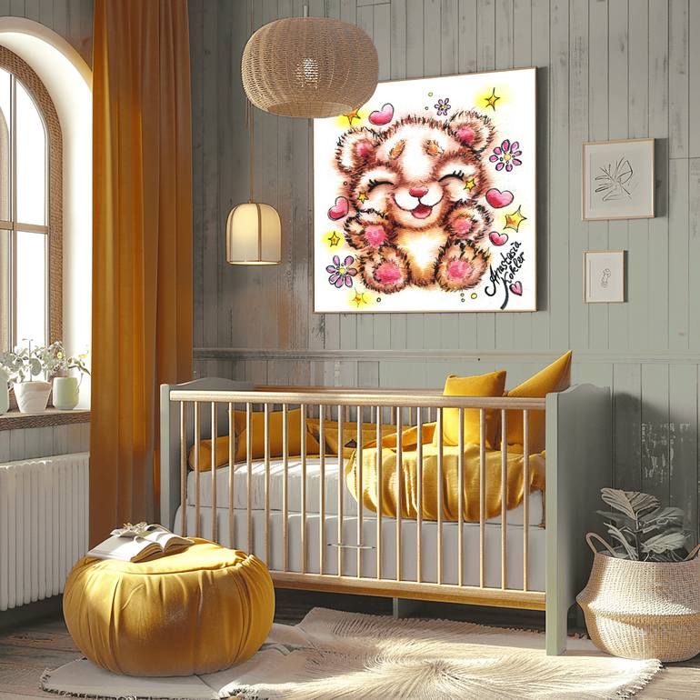 Original Abstract Animal Painting by Anastasia Kokler