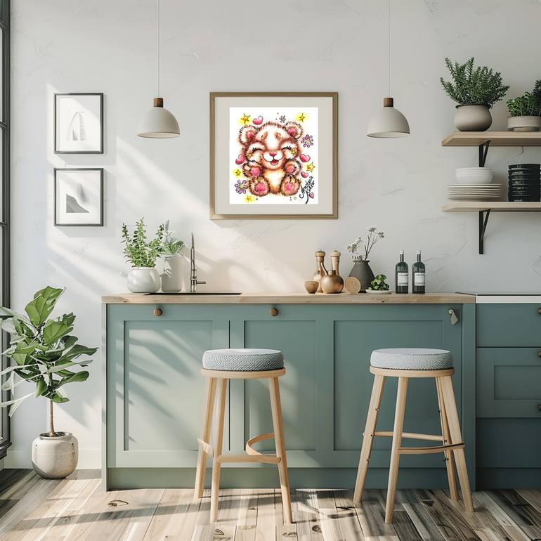 Original Abstract Animal Painting by Anastasia Kokler