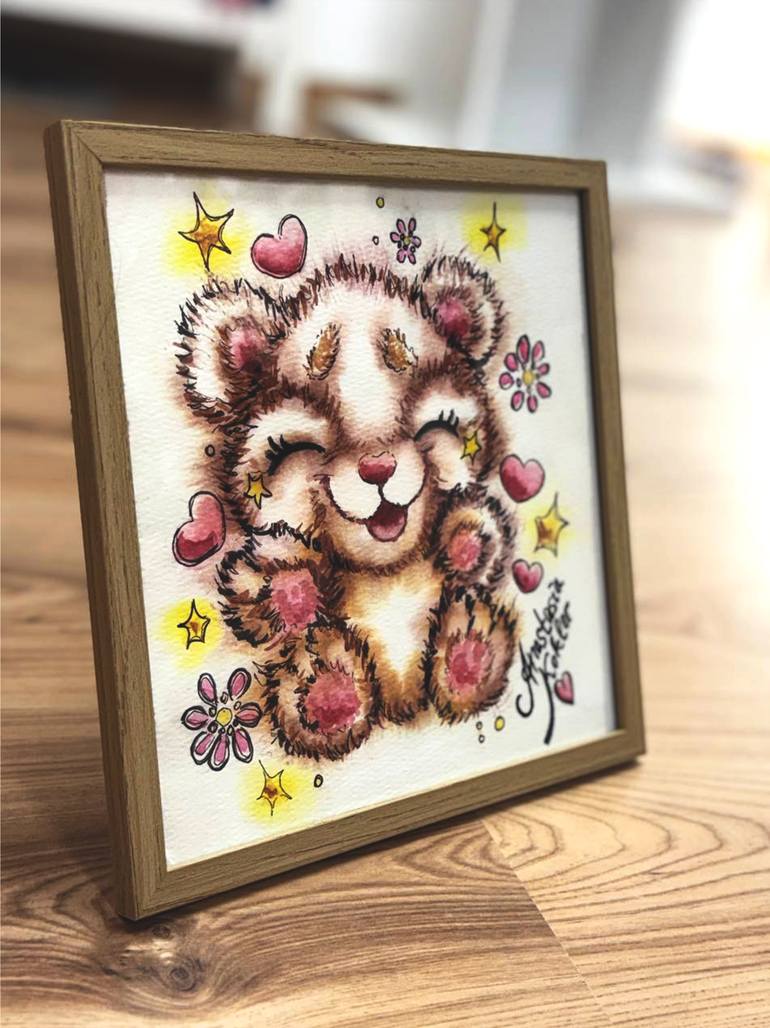 Original Abstract Animal Painting by Anastasia Kokler