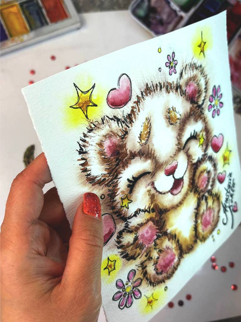 Original Abstract Animal Painting by Anastasia Kokler
