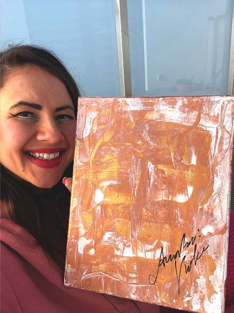 Original Art Deco Abstract Painting by Anastasia Kokler