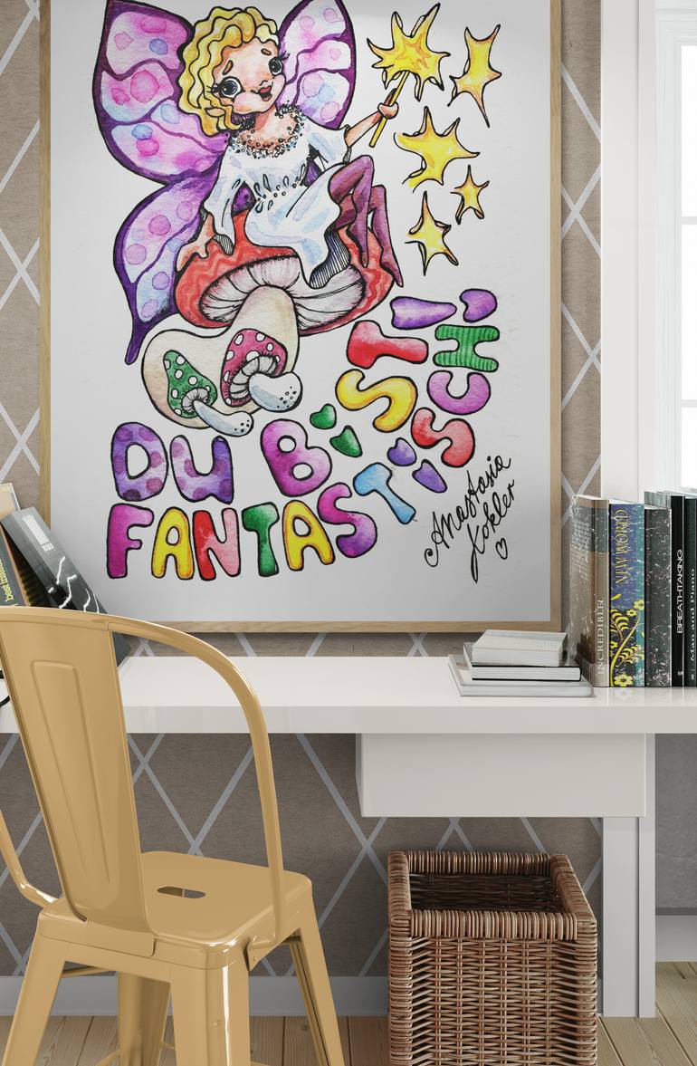 Original Abstract Fantasy Painting by Anastasia Kokler