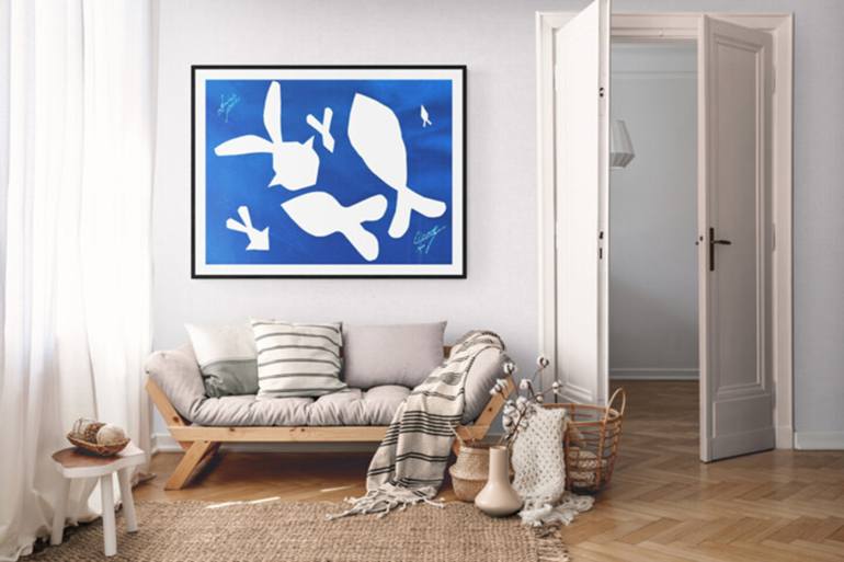 Original Abstract Animal Collage by Anastasia Kokler