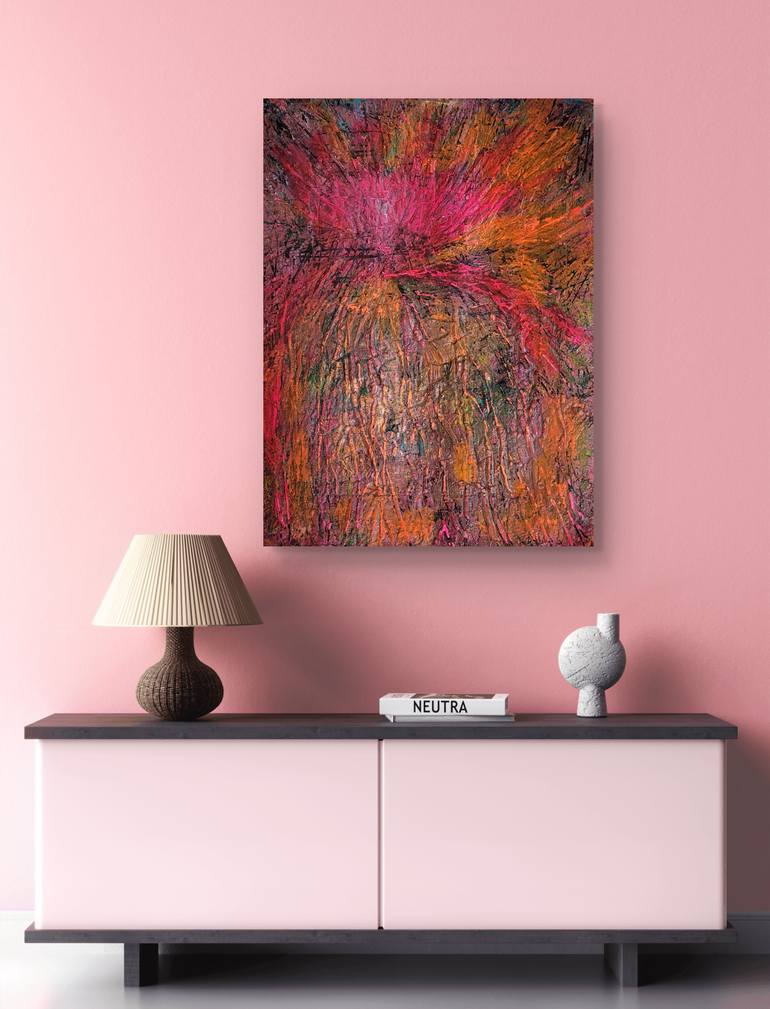 Original Abstract Floral Painting by Laura El-Baroudi