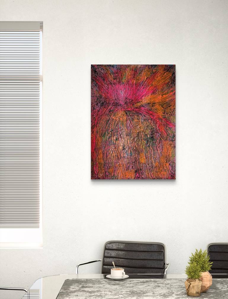 Original Abstract Floral Painting by Laura El-Baroudi