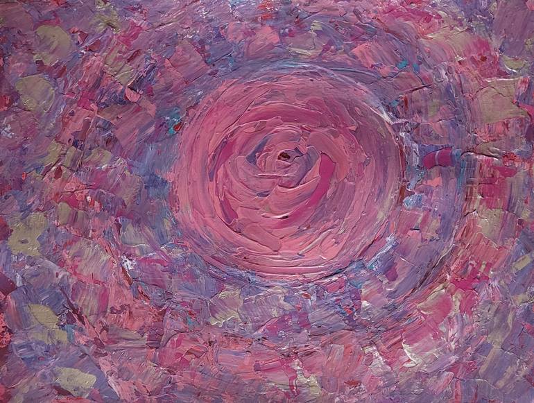 The Pink Rose Painting by Laura El-Baroudi | Saatchi Art