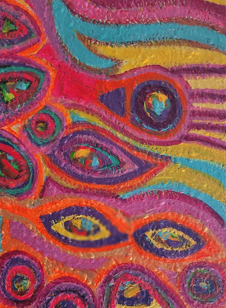 Watching over me Painting by Laura El-Baroudi | Saatchi Art