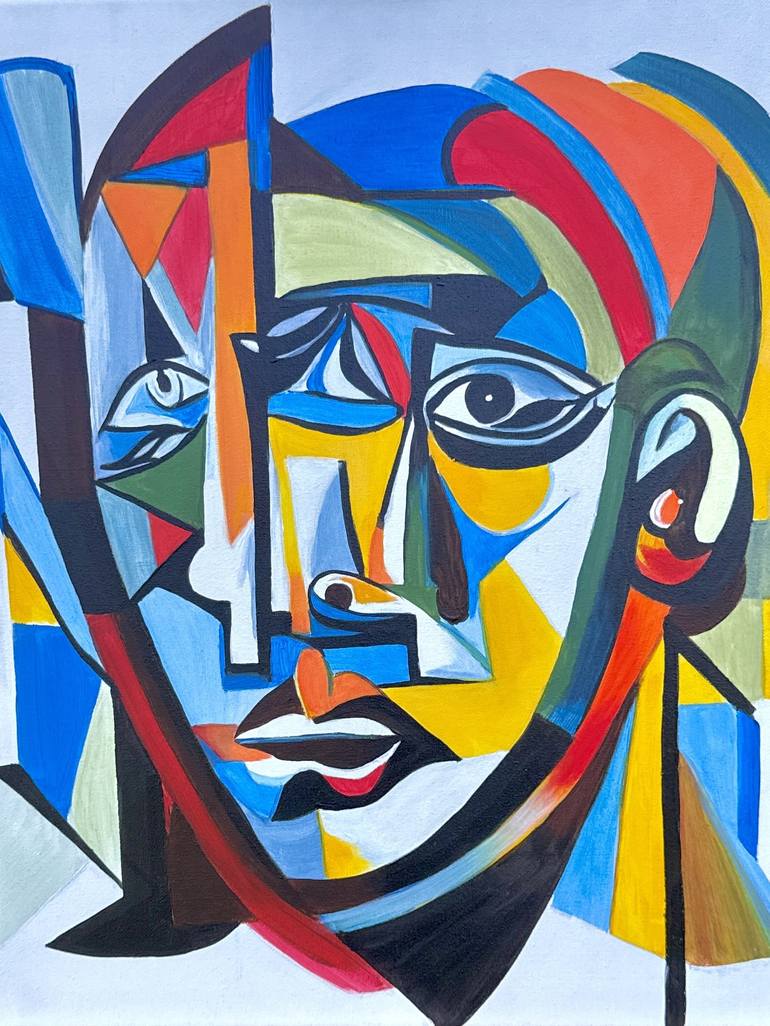 Original Cubism Abstract Paintings by Nandhini Balasubramani