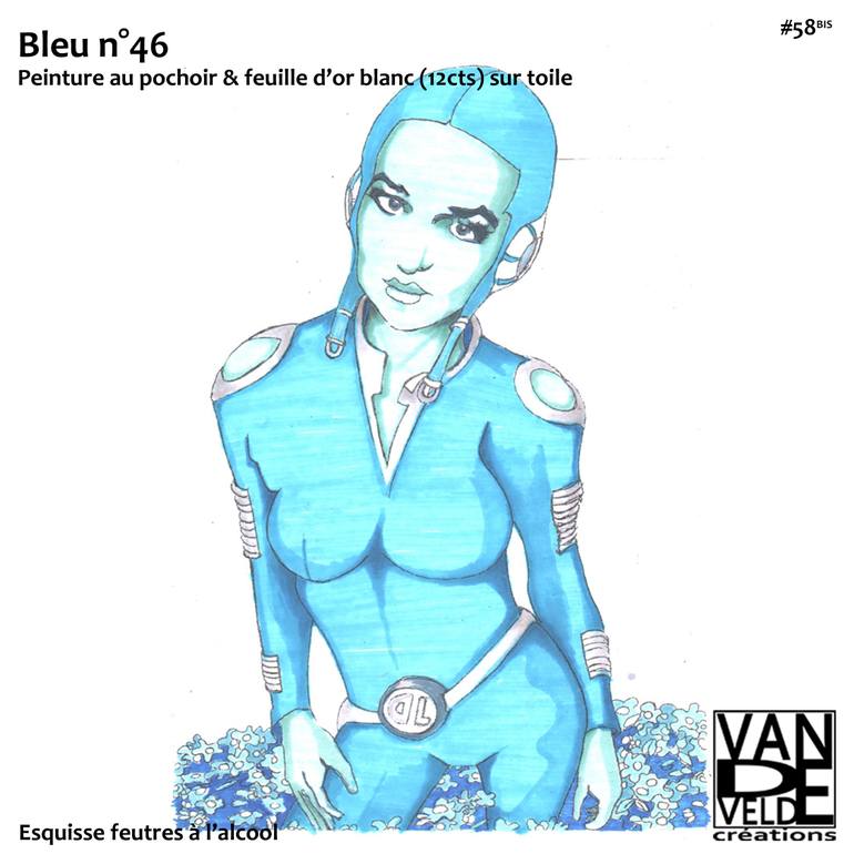 Original Contemporary Fantasy Mixed Media by Fabrice Vandevelde