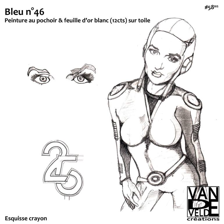 Original Contemporary Fantasy Mixed Media by Fabrice Vandevelde