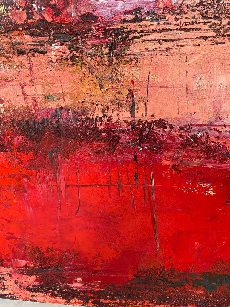 Original Abstract Expressionism Landscape Painting by Svitlana Balynska