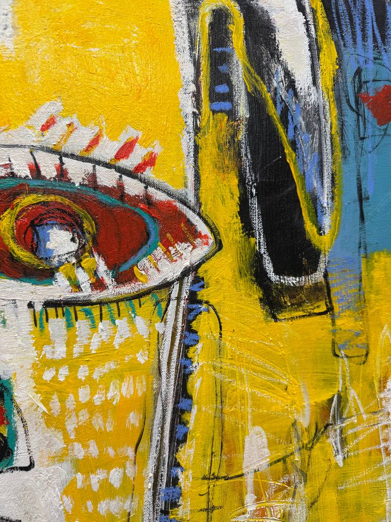 Original Abstract Expressionism Graffiti Painting by Svitlana Balynska