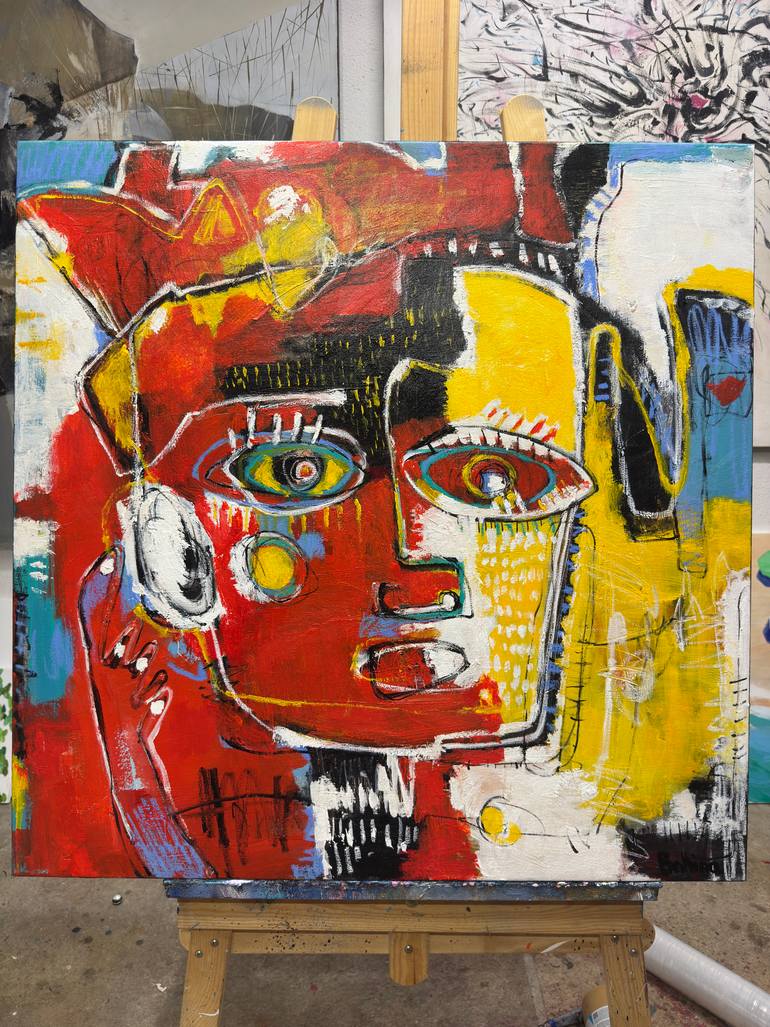 Original Abstract Expressionism Graffiti Painting by Svitlana Balynska
