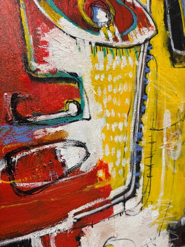 Original Abstract Expressionism Graffiti Painting by Svitlana Balynska