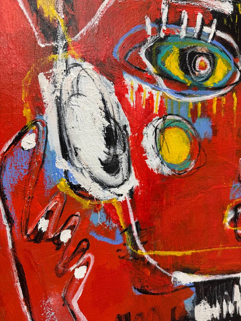 Original Abstract Expressionism Graffiti Painting by Svitlana Balynska