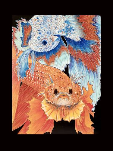 Original Conceptual Animal Mixed Media by Sabrina Siebert