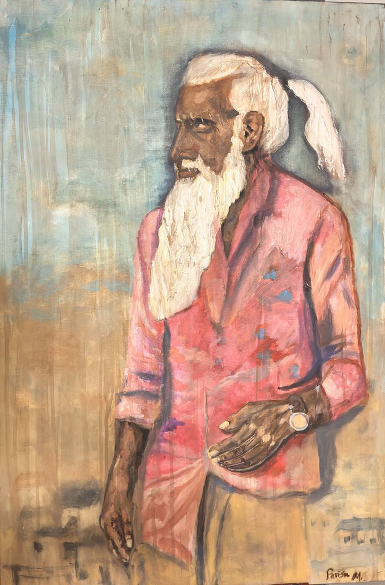 Original Men Painting by Parisa Maghan | Abstract Expressionism Art on Canvas | Forever Young